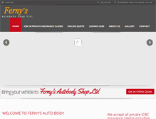 Tablet Screenshot of fernysautobody.com